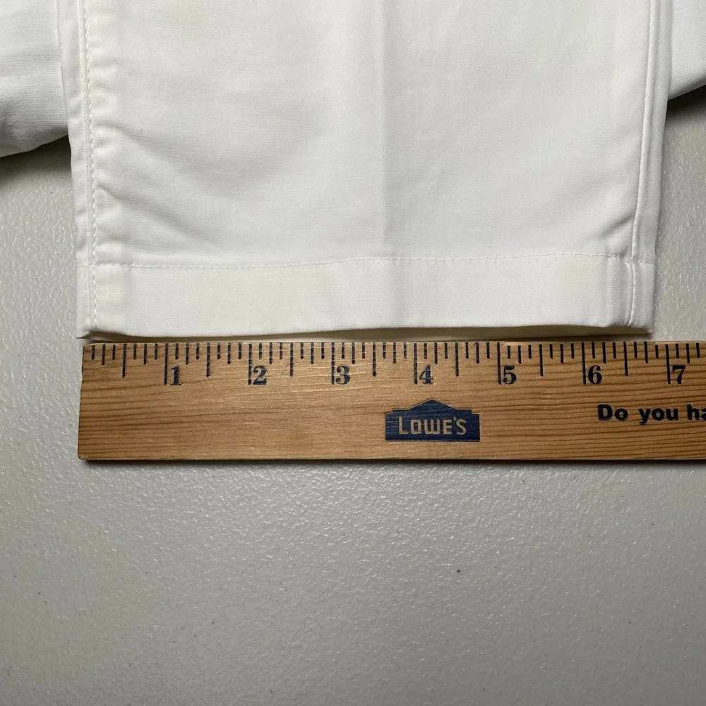 Loro Piana Pants 48 (34x29) Cotton Blend Flat Front White Quiet Luxury FAE8346